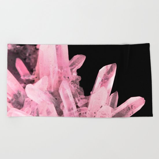 Pink Crystals Beach Towel