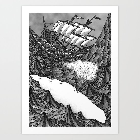 Moby Dick Art Print