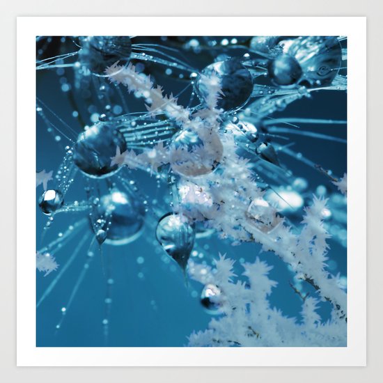 Ice Flower abstract Art Print