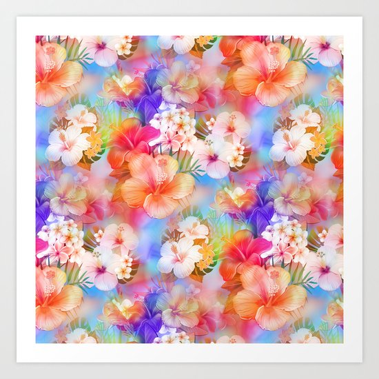 Tropical Hawaiian Garden Art Print