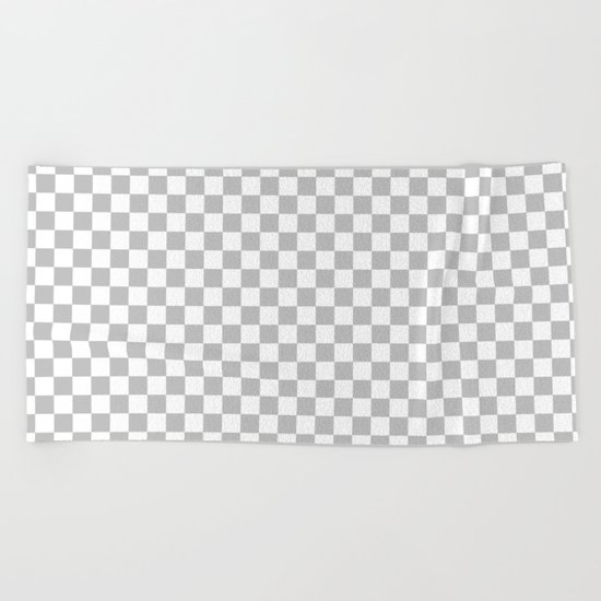 Checker (Silver/White) Beach Towel