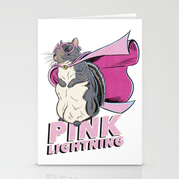 Little Thumbelina Girl: Pink Lightning Ready for Adventure! Stationery Cards