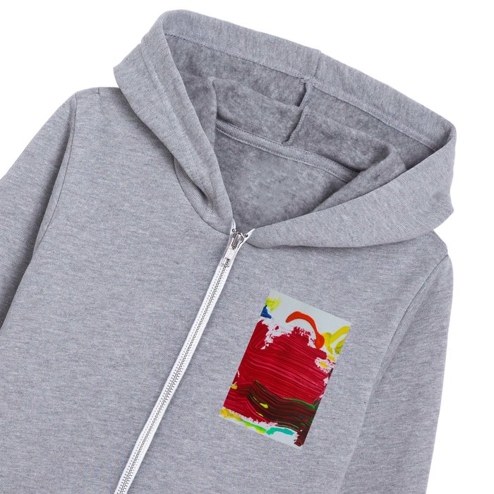 Playful Art Design Kids Zip Hoodie