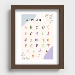 Alphabet Digital Chart - Kids Letters Recessed Framed Print