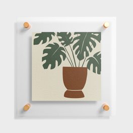 Monstera in Brown Pot Floating Acrylic Print