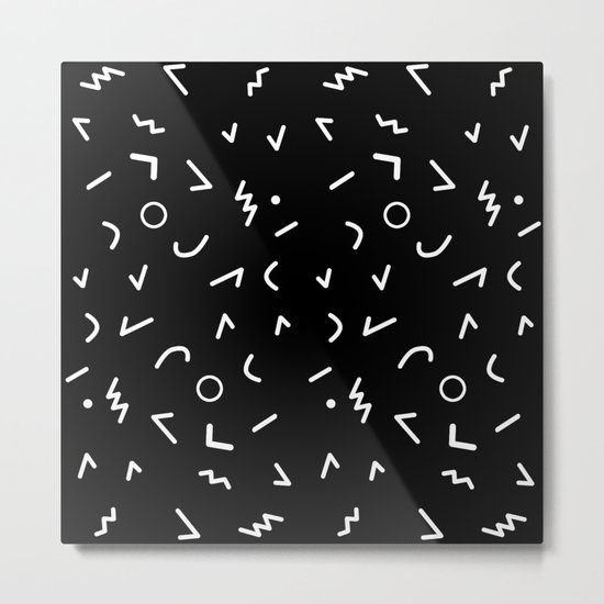 cool black pattern Metal Print