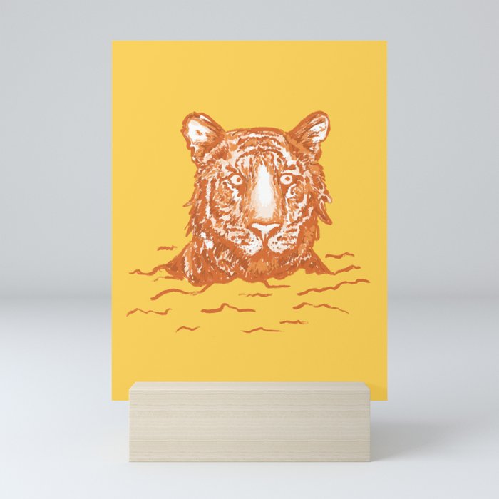 Water Tiger - Yellow Mini Art Print