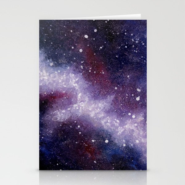 Abstract Galaxy Painting by Nicole Labonte Stationery Cards
