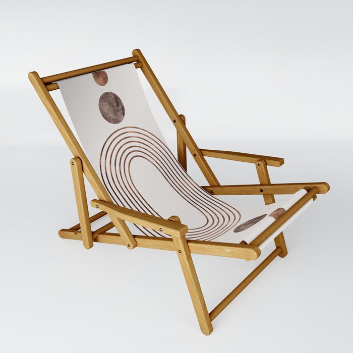 Boho Minimalistic Abstract Geometric Artwork V1 Sling Chair