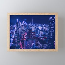 Toronto - A Neon Angle Framed Mini Art Print