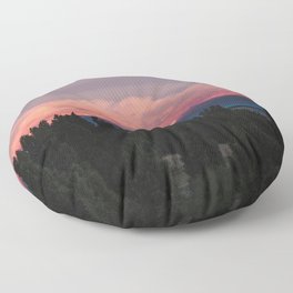 Argentina Photography - Pink Sunset Over The Argentine Forest Floor Pillow