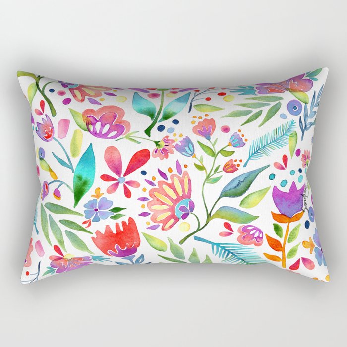 Maximum Folk Florals Rectangular Pillow