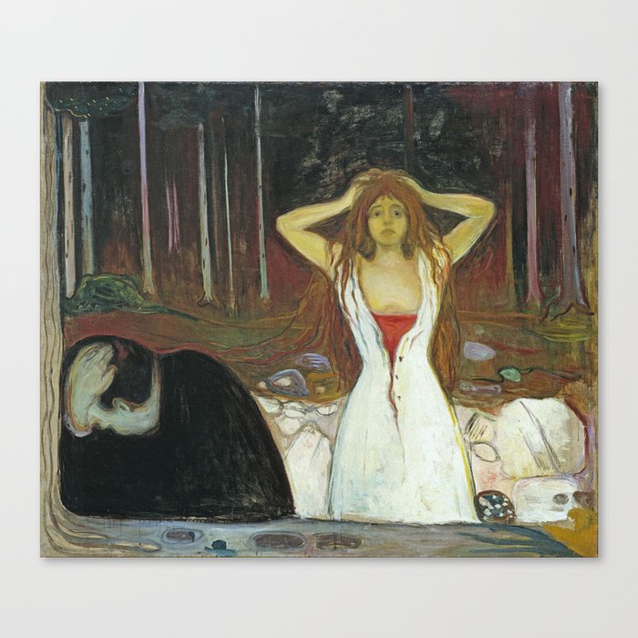 Edvard Munch Ashes Aske Canvas Print
