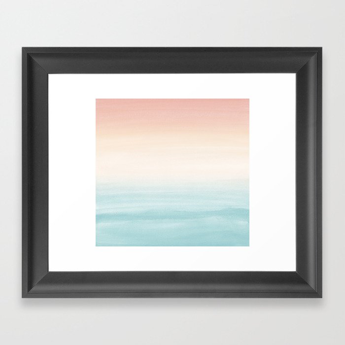 Touching Watercolor Abstract Beach Dream #3 #painting #decor #art #society6 Framed Art Print