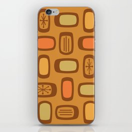 Midcentury MCM Rounded Rectangles Ochre iPhone Skin