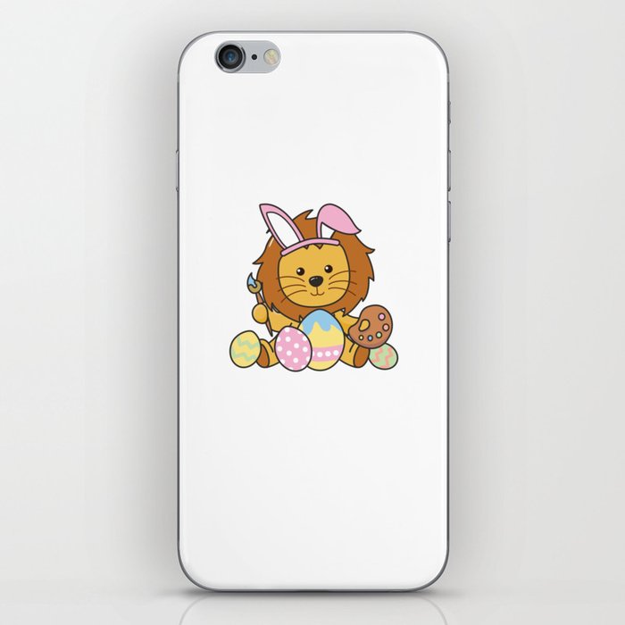 Sweet Lion At Easter With Easter Eggs As Easter iPhone Skin