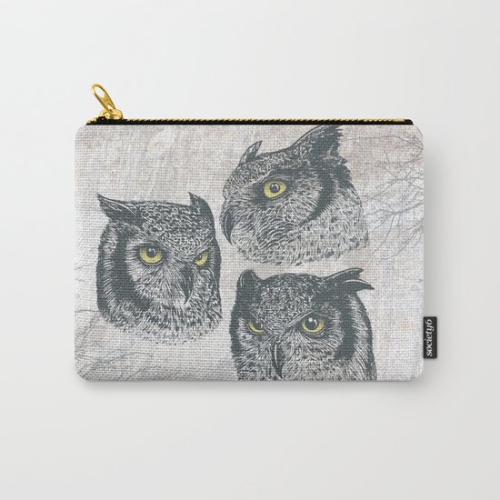 Three Owls Carry-All Pouch