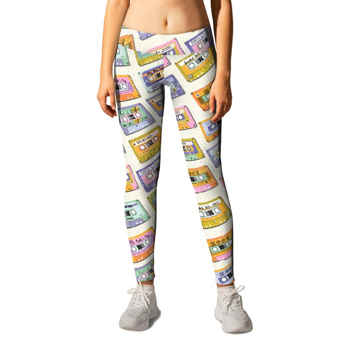 Y2K - the final end of music tapes  Leggings
