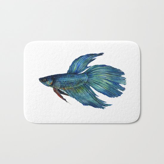 Mortimer the Betta Fish Bath Mat
