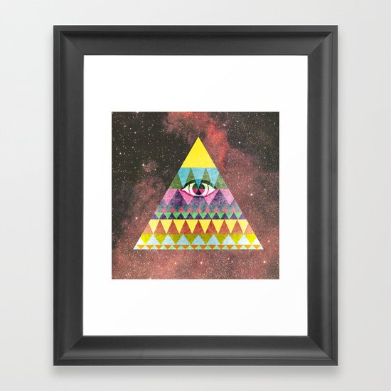 Pyramid in Space. Framed Art Print