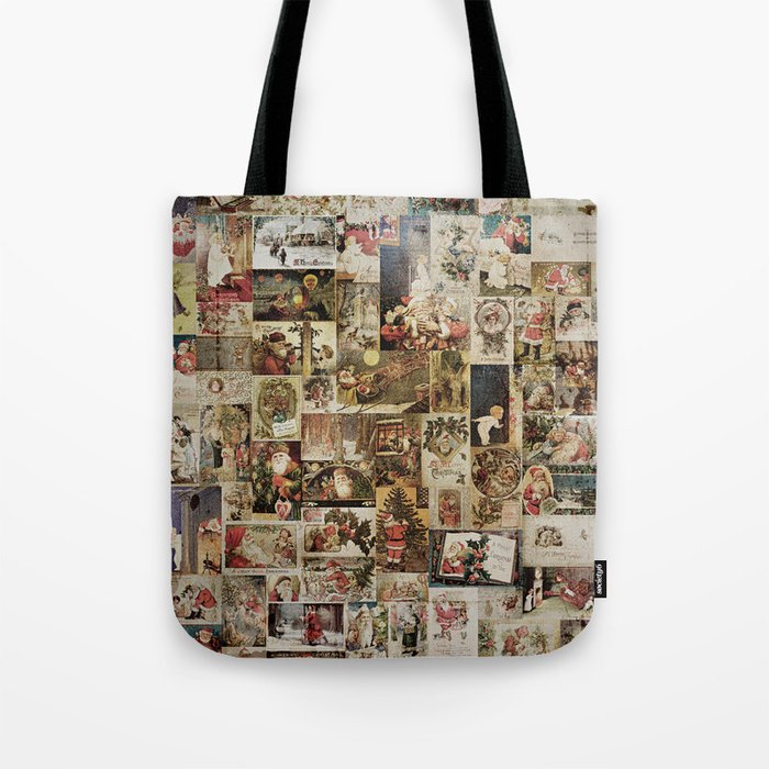 Merry Christmas - Santa angels & friends - collage Tote Bag
