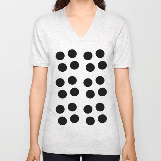Copijn Black & White Dots Unisex V-Neck