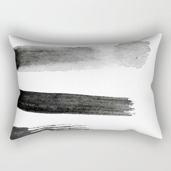 MONOCHROME TEXTURE STROKES Rectangular Pillow