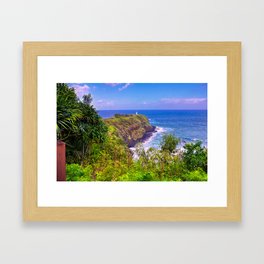 Lighthouse on Kauai, Hawaii Framed Art Print