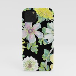 Spring Floral Mix on black iPhone Case