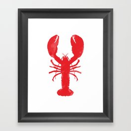 Watercolor Lobster Framed Art Print