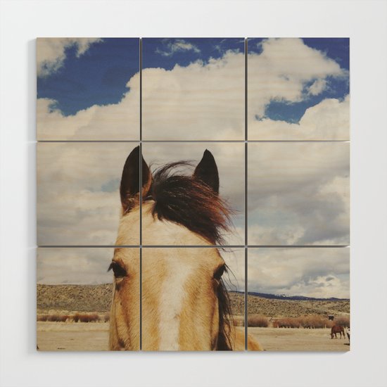 Cloudy Horse Head Wood Wall Art By Kevinruss Society6