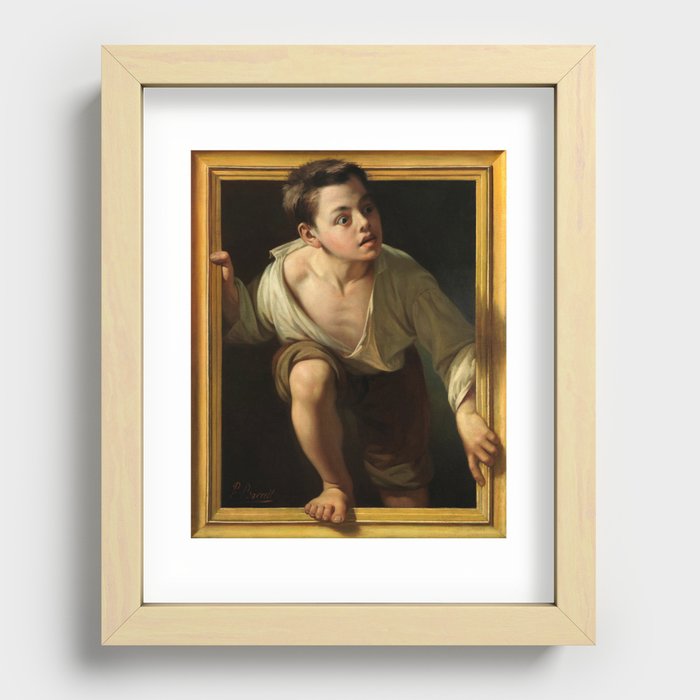 Escaping Criticism by Pere Borrell Del Caso Recessed Framed Print