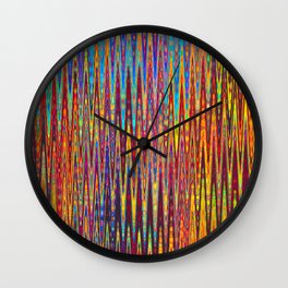 Neon Bright Abstract Art #2  Wall Clock