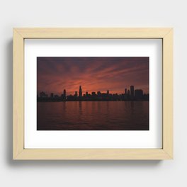 Silhouette Chicago Recessed Framed Print