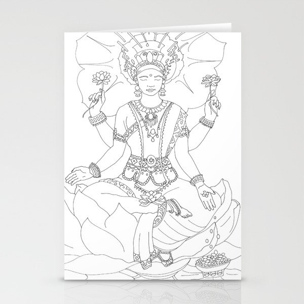Lakshmi goddess of Abundance Stationery Cards