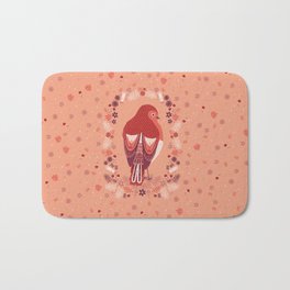 Petite Robin Red Breast Bath Mat | Vintage, Nature, Pattern, Animal 