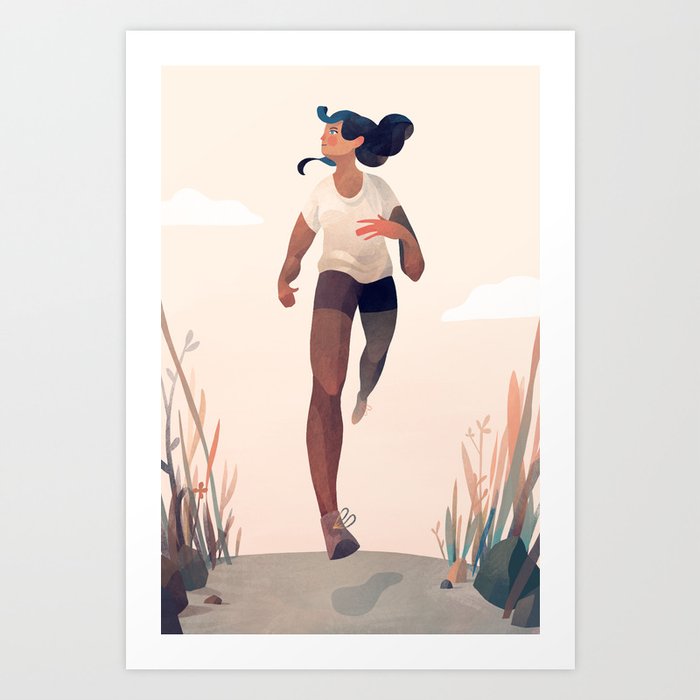 Runner Girl Art Print