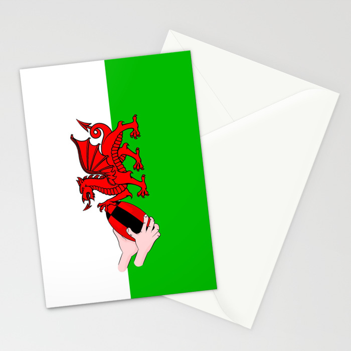 Wales Rugby Flag Stationery Cards By Mailboxdisco Society6