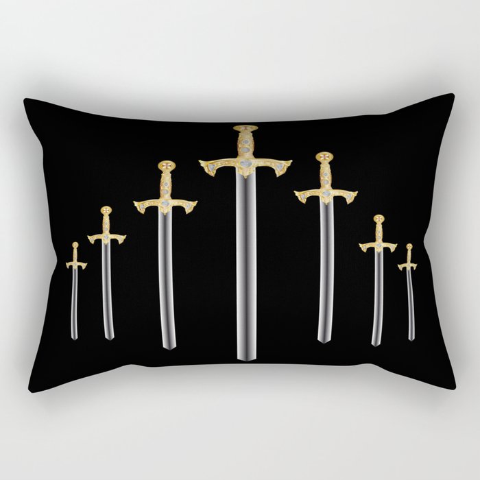 Templar Swords Rectangular Pillow