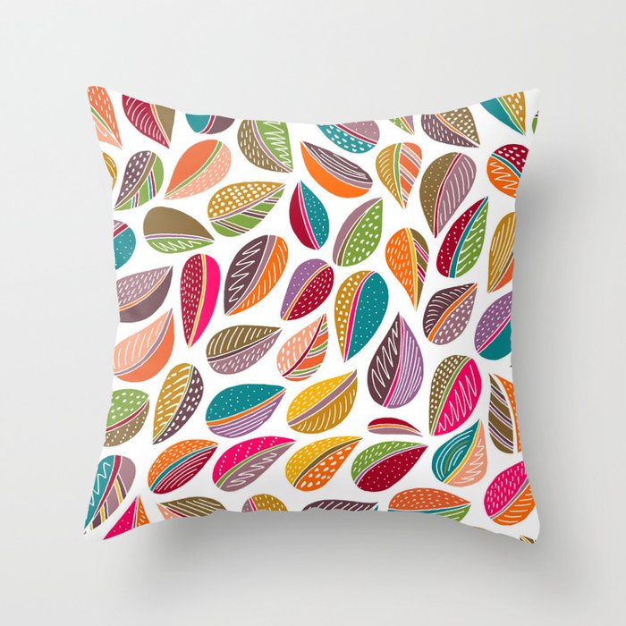 Leaf Colorful Throw Pillow