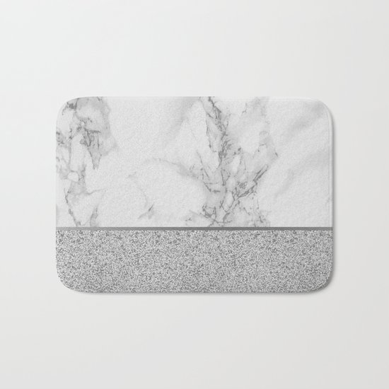 Marble + Glitter #1 Bath Mat