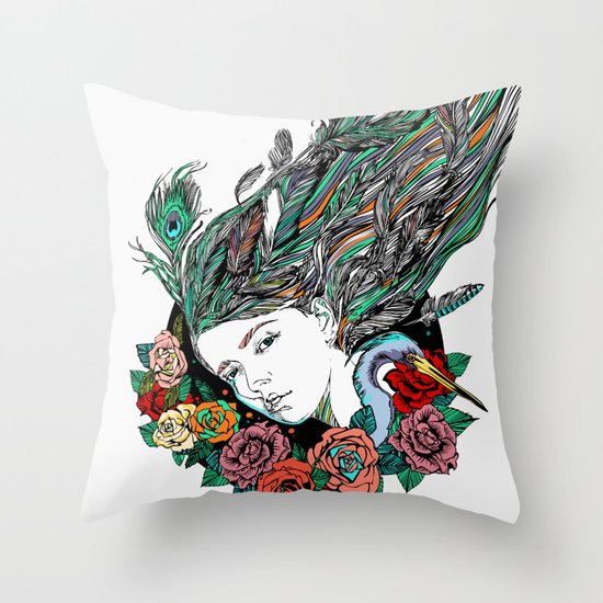 Feather Dream Throw Pillow