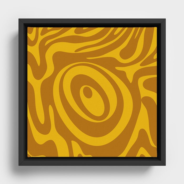 28 Abstract Liquid Swirly Shapes 220725 Valourine Digital Design Framed Canvas