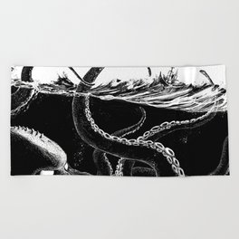 Kraken Rules the Sea Beach Towel