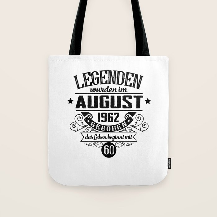 Jahrgang 1962 Geburtstag Sprüche Legende Vintage Tote Bag by
