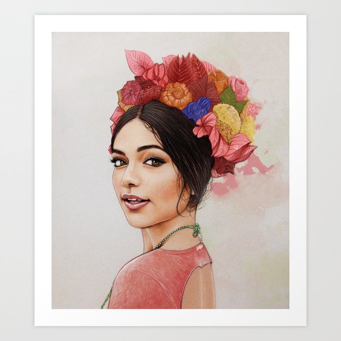 Bethany Mota Flower Crown Art Print By Theartofdreams Society6