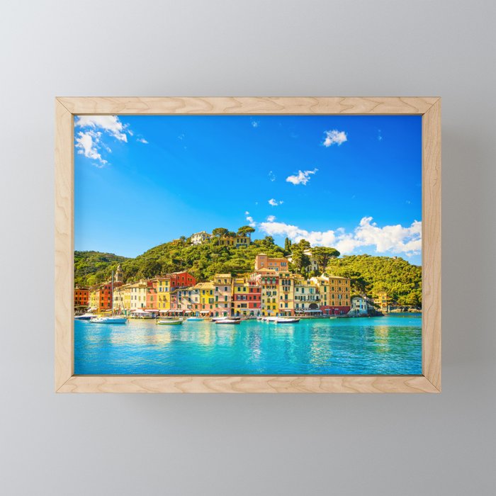 Portofino luxury village. Italy Framed Mini Art Print