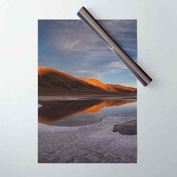 Argentina Photography - Beautiful Sunset Over The Lake In The Desert Wrapping Paper