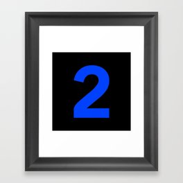 Number 2 (Blue & Black) Framed Art Print