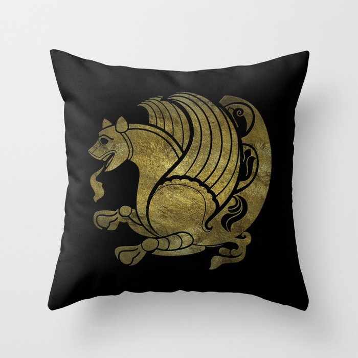 Simurg -Senvurv -Senmurgh Throw Pillow